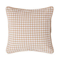 KISSENHÜLLE Vichy-Karo 45/45 cm, 100% Baumwolle - Beige, Textil (45/45cm) - Homescapes