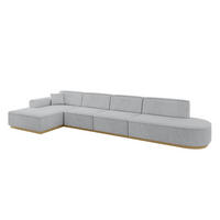 ECKSOFA Ottomane Links IREA-L3-v2 - 403x165x81 cm Grau - Grau, Holzwerkstoff/Textil (403/165cm) - ALTDECOR