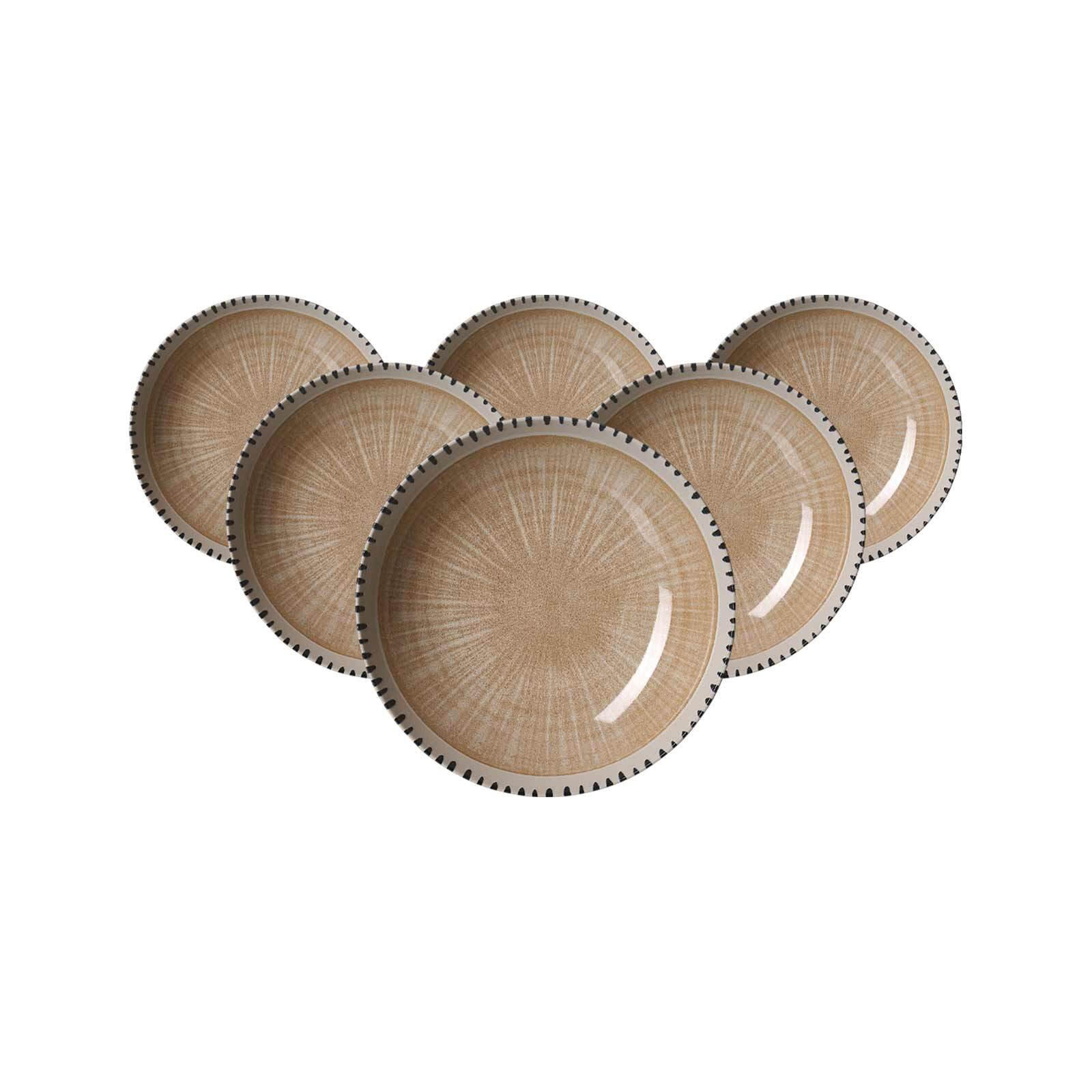 SUPPENTELLER Natura Creme ø 21 cm 6er Set - Creme, Keramik (21cm) - Ritzenhoff Breker