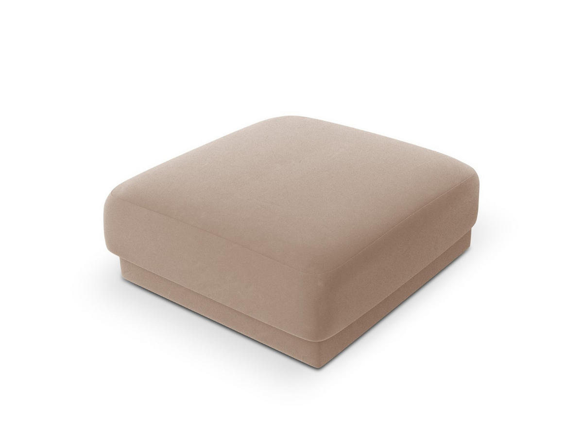 POUF Miley aus Samt cappuccino - Cappuccino, Textil (90/40/90cm) - Micadoni