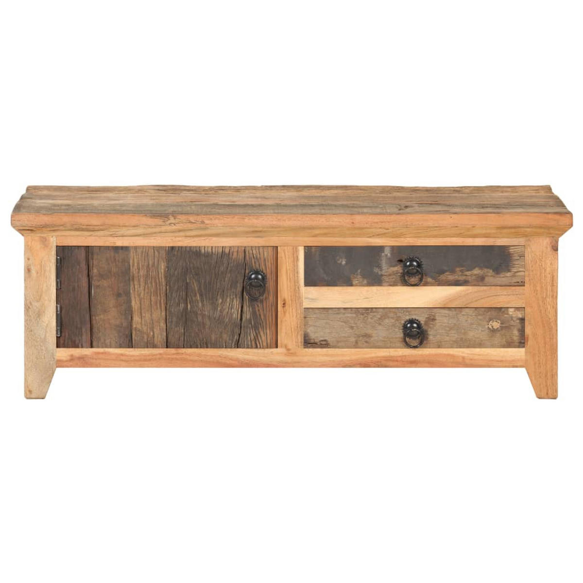 COUCHTISCH 90x50x31 cm Recyceltes Massivholz - Braun, Holz (50/1/31cm) - furnicato
