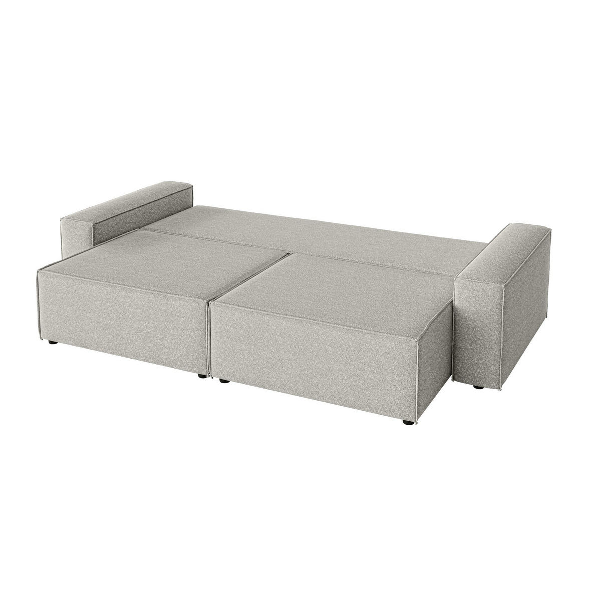 SOFA Lummo Mi mit Schlaffunktion, Grau - Grau, Textil (246/70/185cm) - Fedve