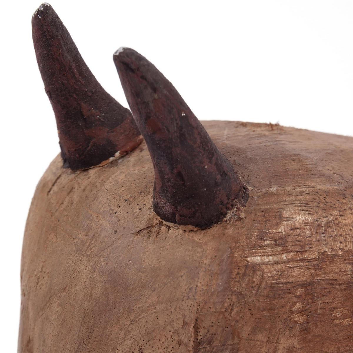 SKULPTUR Bull Mangoholz natur-schwarz - Naturfarben, Holz (48/32/10cm) - CREEDWOOD