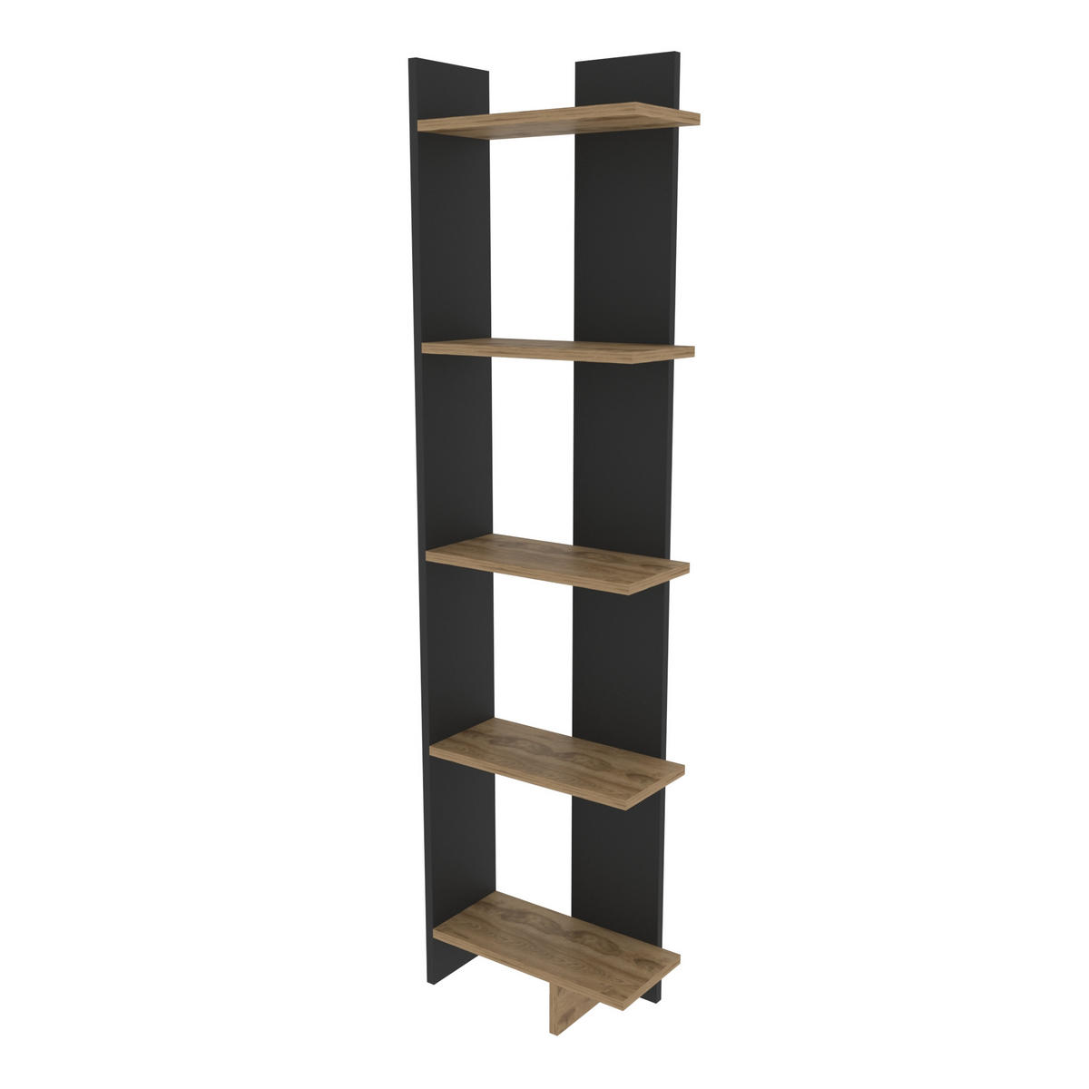 ECKREGAL Alis Schwarz Braun - Schwarz/Braun, Holzwerkstoff (45/180/21.6cm) - Decorotika