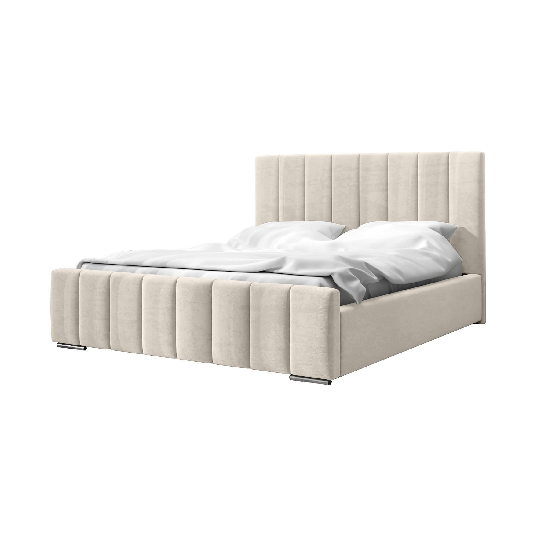 POLSTERBETT Doppelbett Gailes 120x200 cm Beige - Beige, Textil (120/200cm) - Fedve