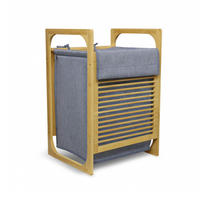 WÄSCHEKORB Bambus 40x35x60 cm - Grau, Naturmaterialien (40/60/35cm) - Bestlivings