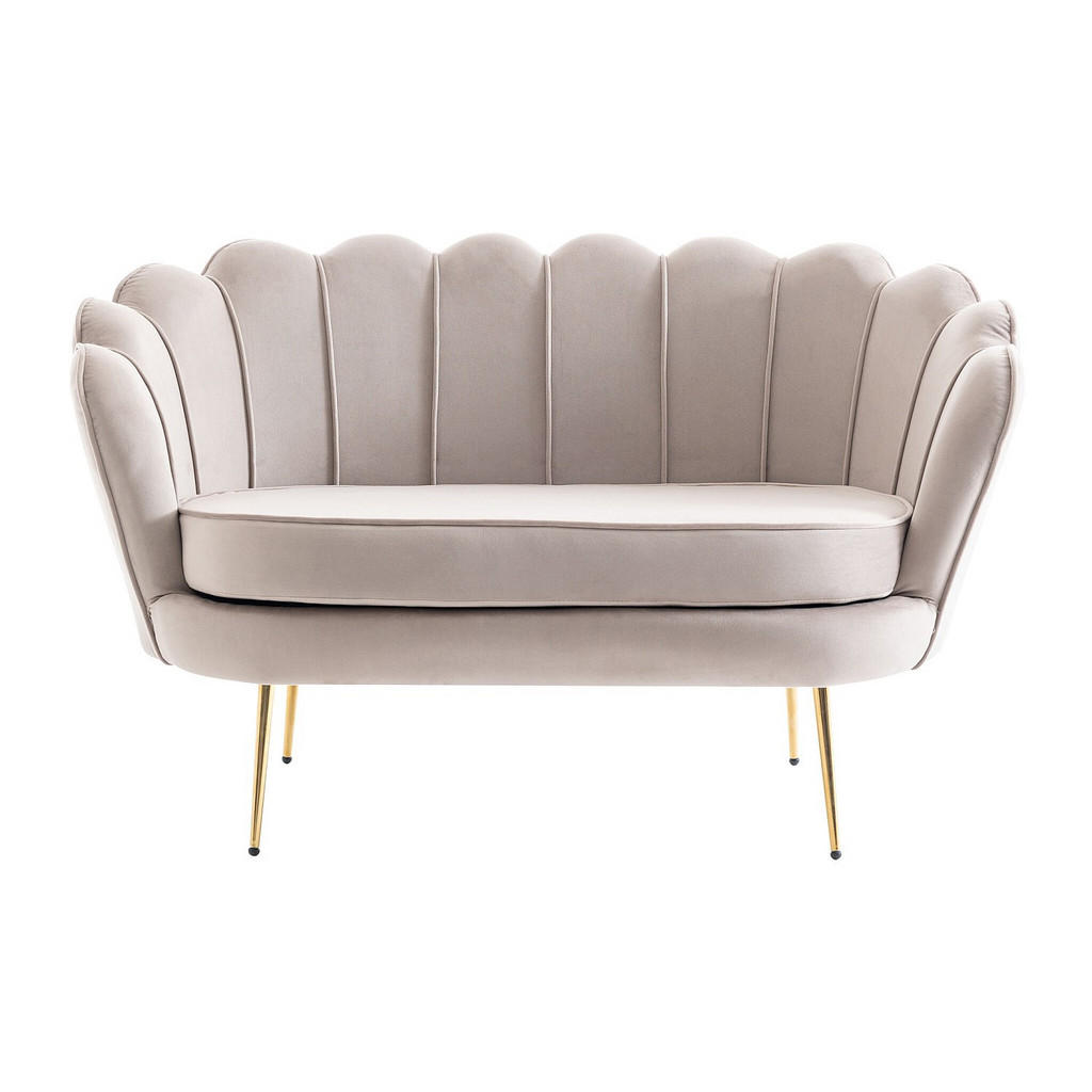 Thumbnail - Vente-Unique Couchgarnitur, Braun, Textil, Uni, 3-Sitzer, 124x78x75 cm, Wohnzimmer, Sofas & Couches, Sitzgarnituren