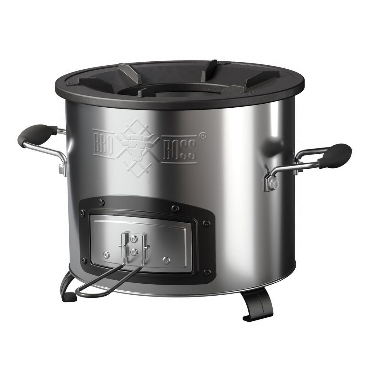 RAKETENOFEN Ø26 cm Silber Edelstahl - Silberfarben, Metall (26/23/35cm) - BBQ Boss