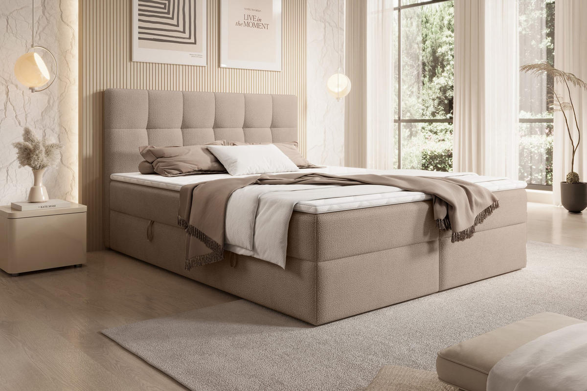 DOPPELBETT Oreno Royal 160x200 cm, Brown - Braun, Textil (160/200cm) - Fedve