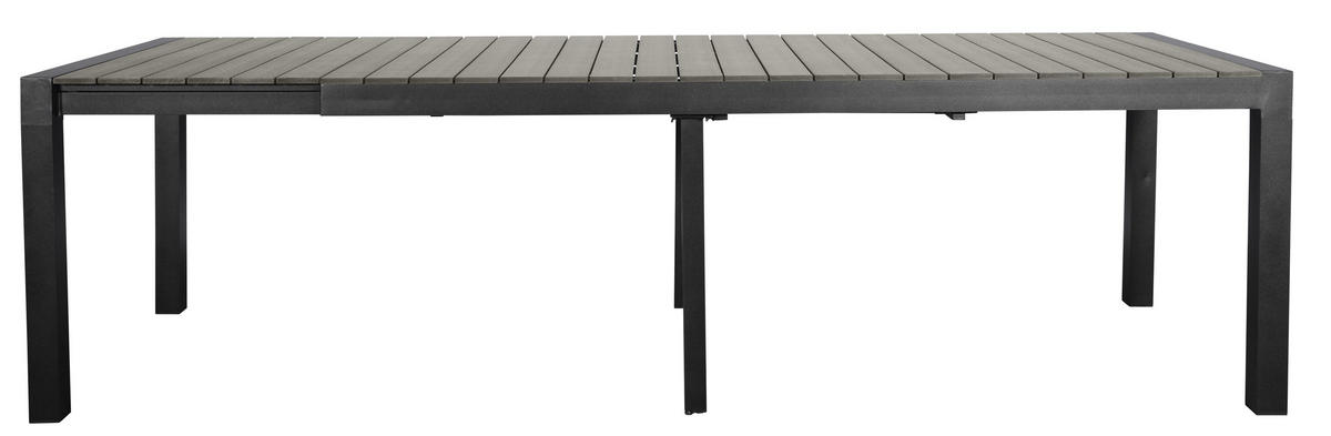 GARTENTISCH Schwarz - Schwarz, Holzwerkstoff (100/343/76cm) - ebuy24