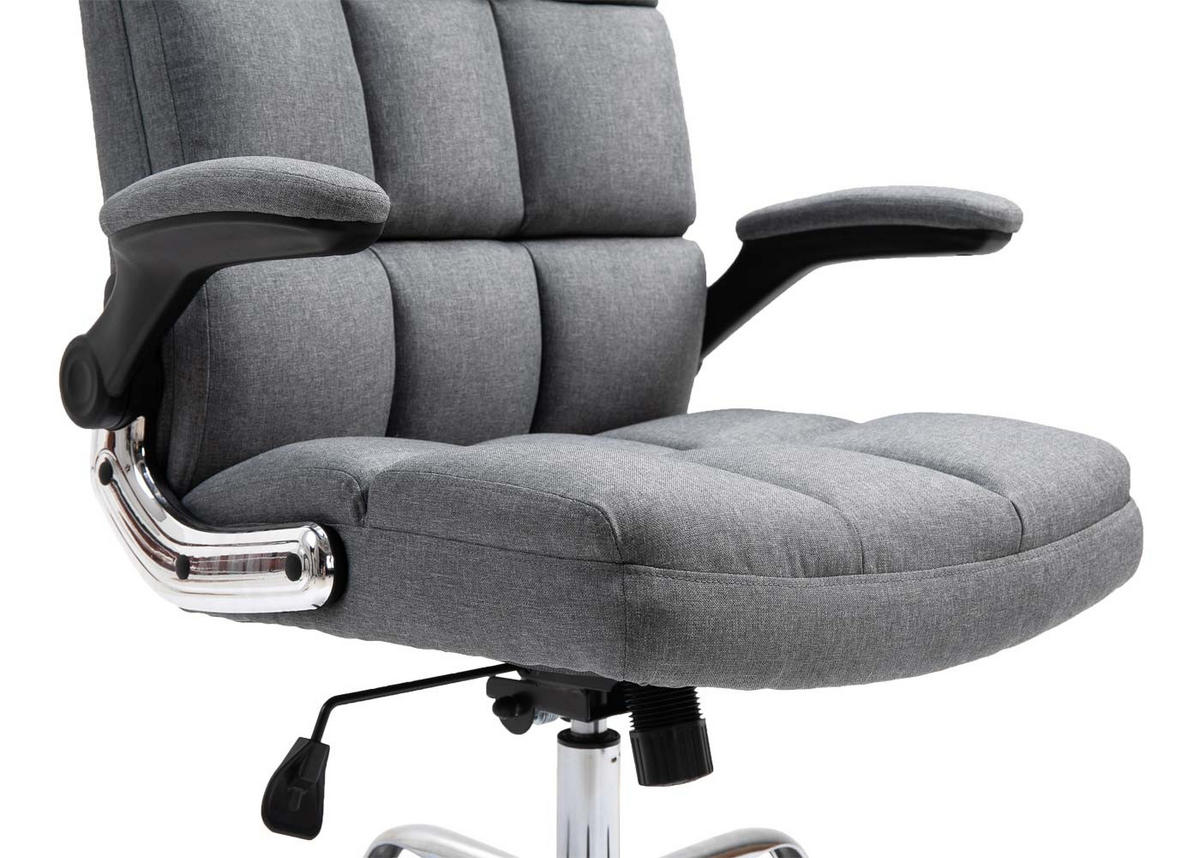 DREHSTUHL HxBxT 120x73x72cm Sitzhöhe 50cm höhenverstellbar Stoff/Textil Grau - Grau, Textil (73/120/72cm) - PROREGAL