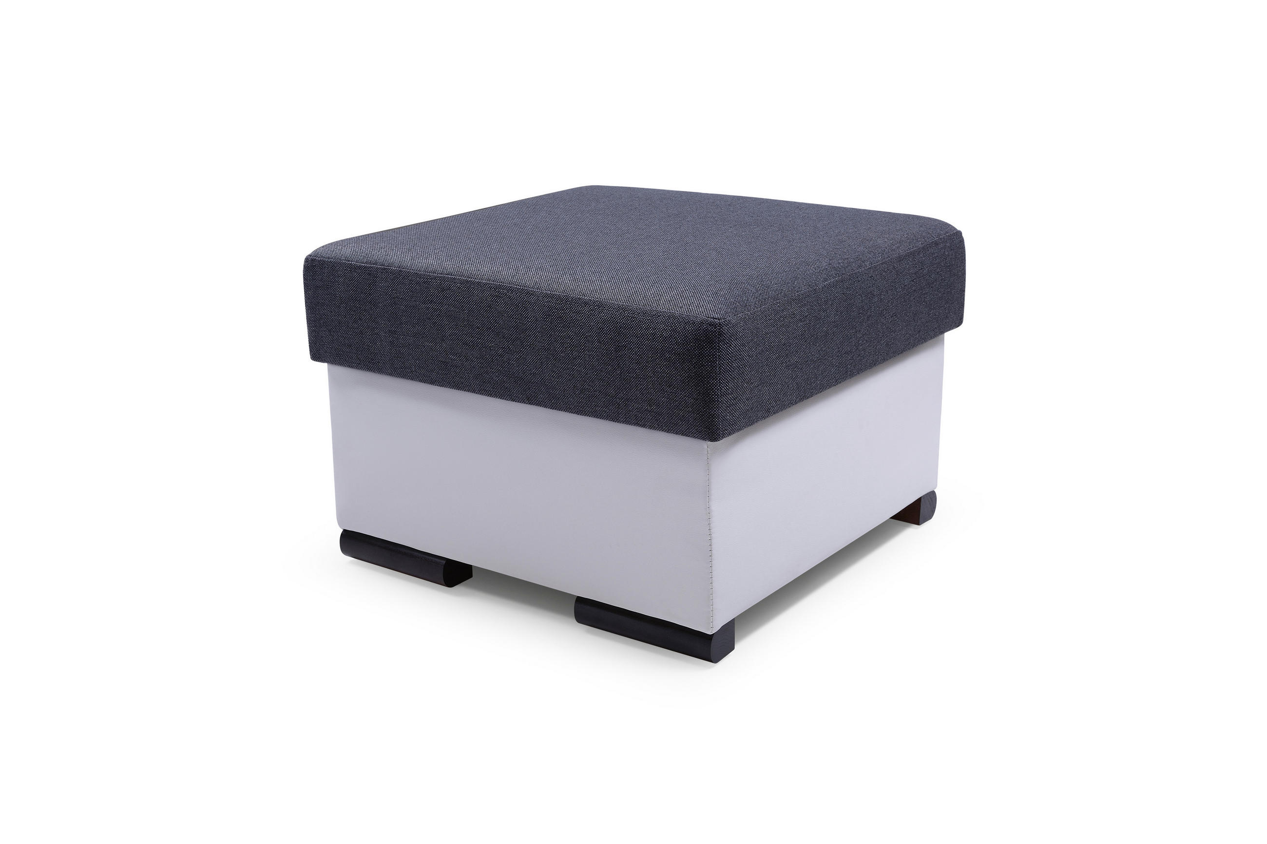 MASSENO Sitzhocker ITERO, Modern Polsterhocker, Fußhocker Grau - Grau, Holzwerkstoff/Textil (60/42/60cm) - MASSENO