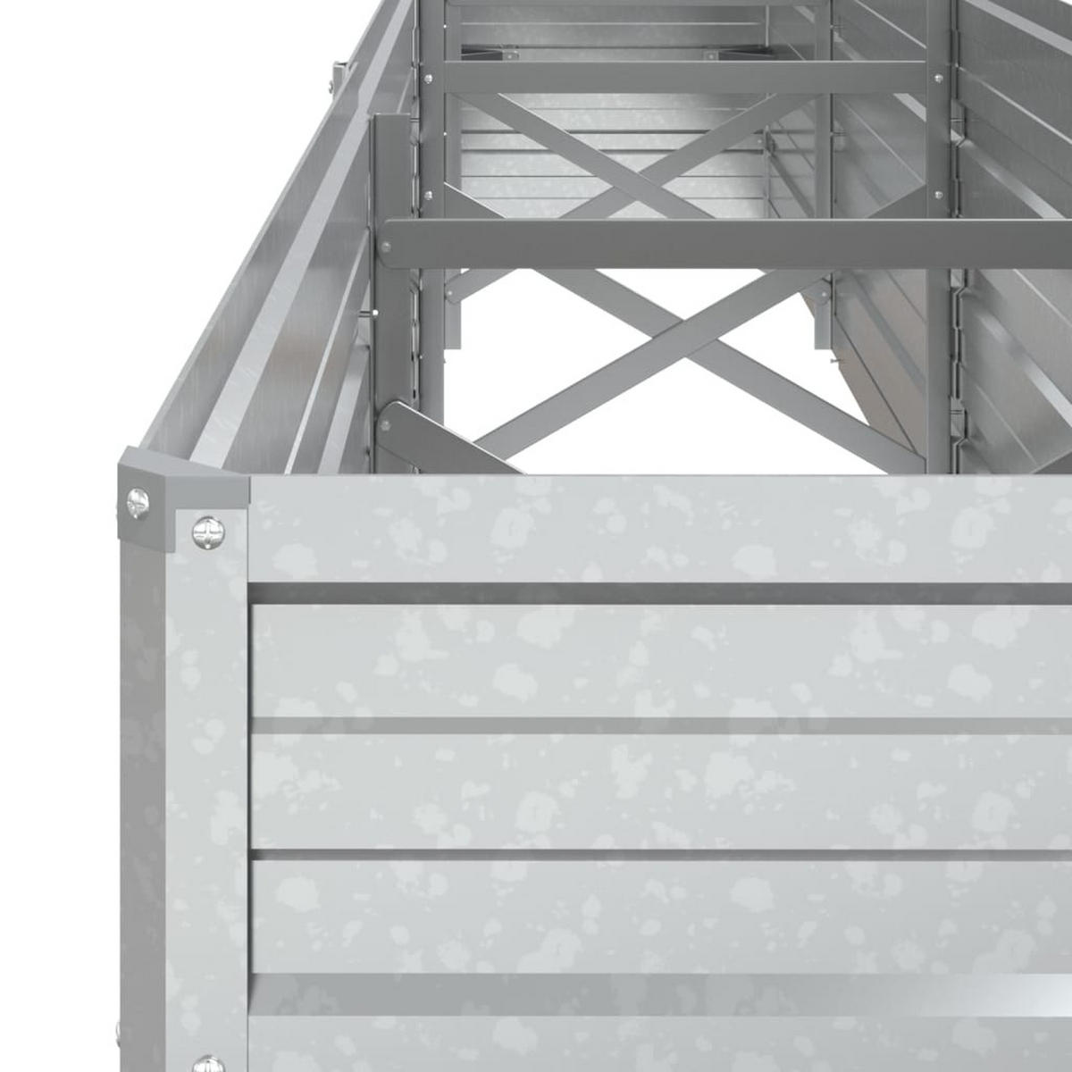 HOCHBEET für Garten OSKAR Silber 320x40x45 cm Metall - Silberfarben, Metall (320/45/40cm) - DELUKE