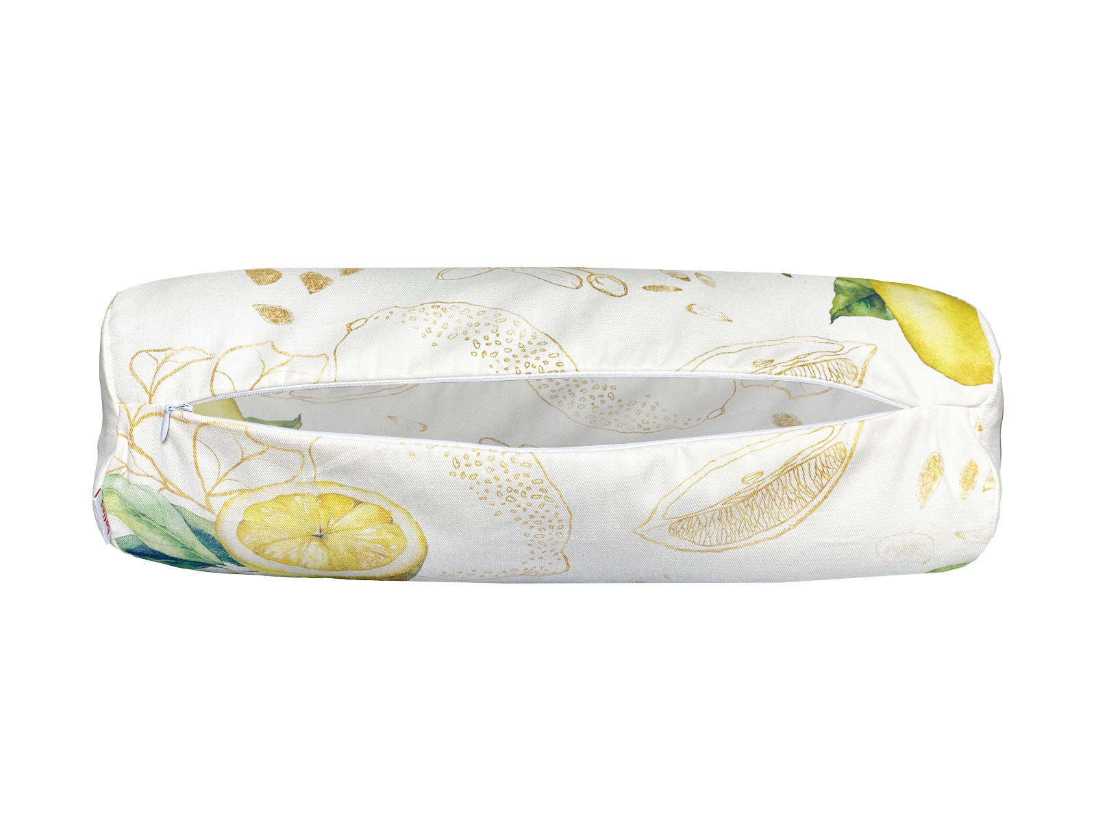 NACKENROLLENHÜLLE Italy Collection Zitronen 15/40 cm - Ecru/Gelb, Textil (15/40cm) - beties Heimtextil