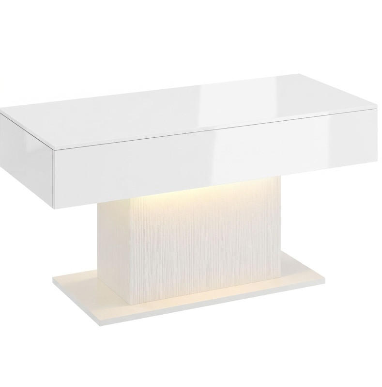 Ivmeu Couchtisch Weiß Hochglanz 48x55x108 cm