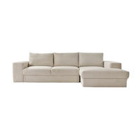 ECKSOFA Der Klassiker Recamiere rechts - Beige, Textil (280/190cm) - Mokebo