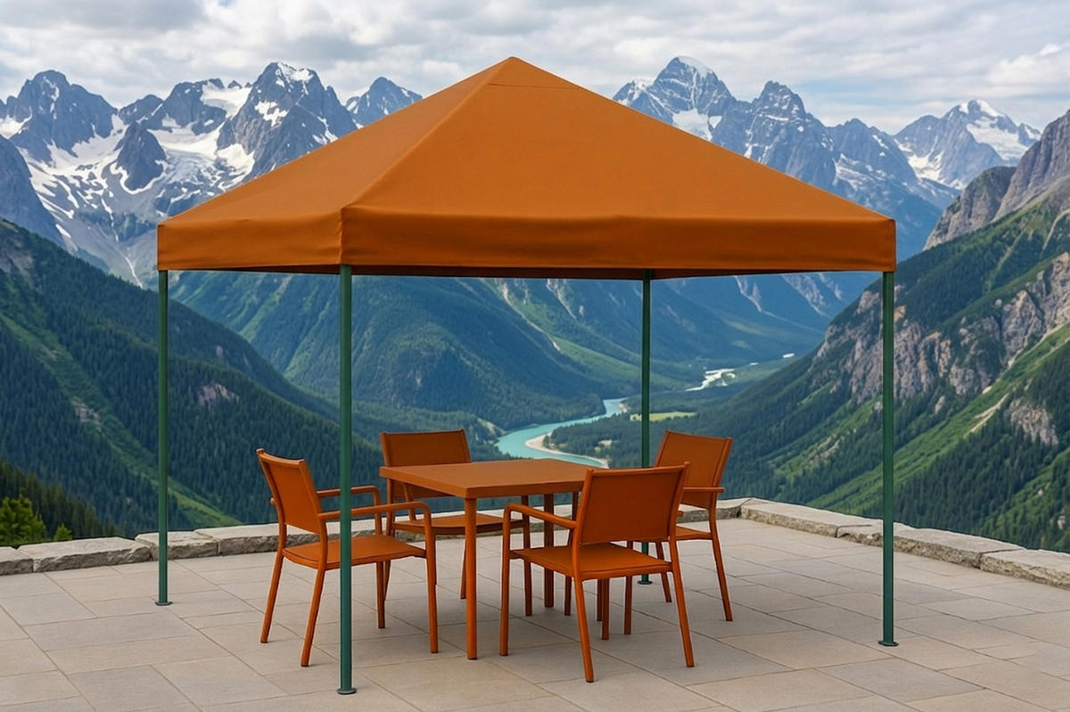 ERSATZDACH für Pavillons 3x3m, Pavillondach Toro, Wasserdicht, Farbe: Terracotta - Braun, Kunststoff (300/0.3/300cm) - TPFGarden