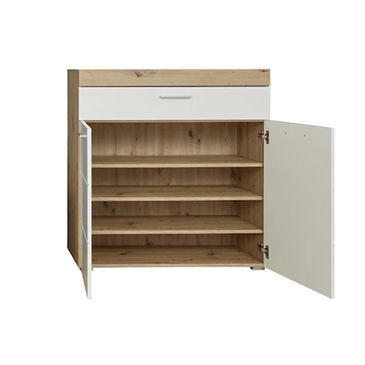 SCHUHSCHRANK Amanda/Mando Weiß - Weiß, Holzwerkstoff (91/97/38cm) - ebuy24