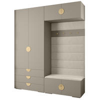 GARDEROBEN-SET 236,7/200/47 - Kaschmir/Goldfarben, Holz/Kunststoff (200/236.7/47cm) - Abiks Möbel