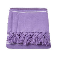 ÜBERWURF Morocco 225/255 cm, 100% Baumwolle gestreift - Violett, Textil (225/255cm) - Homescapes