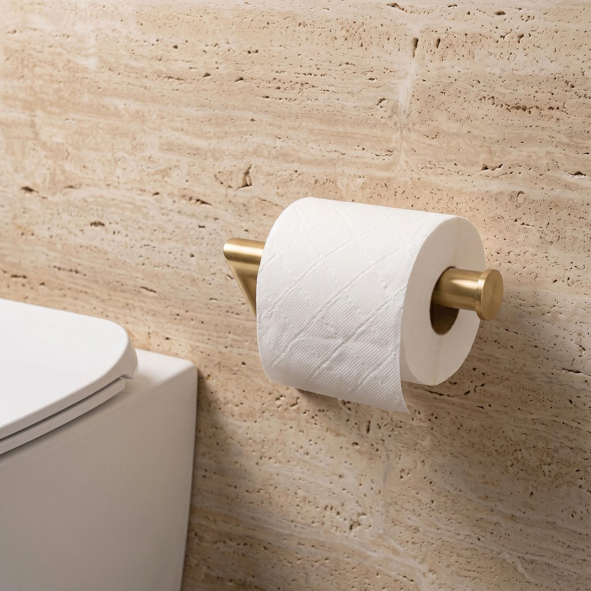 HALTER Für Toilettenpapier Rea Will Brush Gold - Goldfarben, Metall (14.5/8.5/8cm) - REA