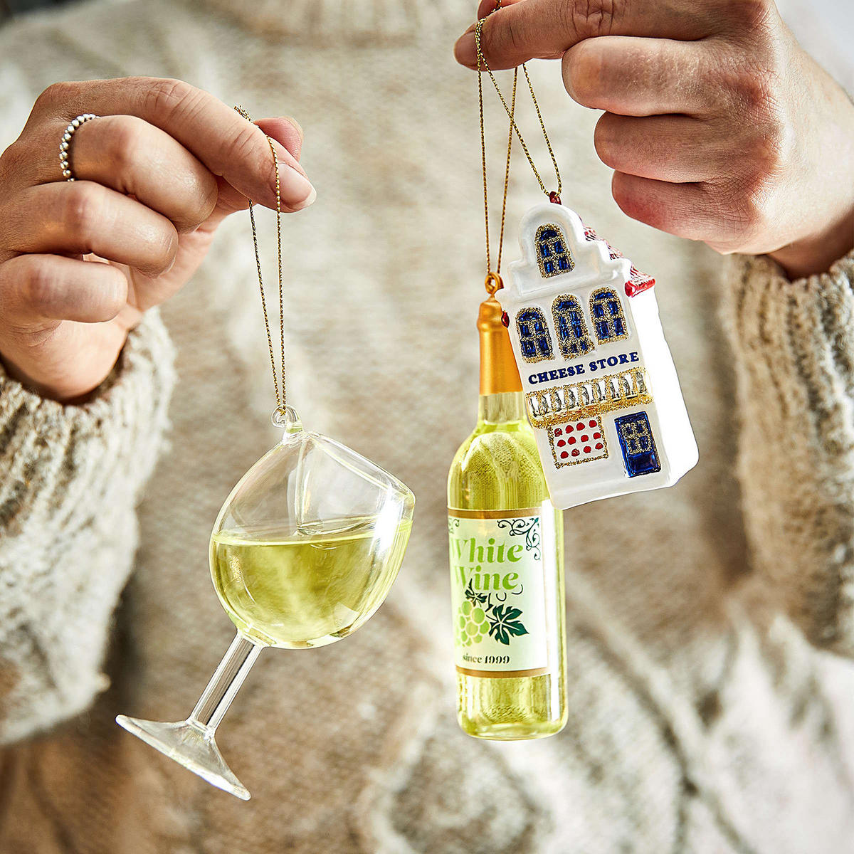 BAUMANHÄNGER Hang On Weißweinglas - Hellgelb, Glas (6/9/6cm) - Butlers