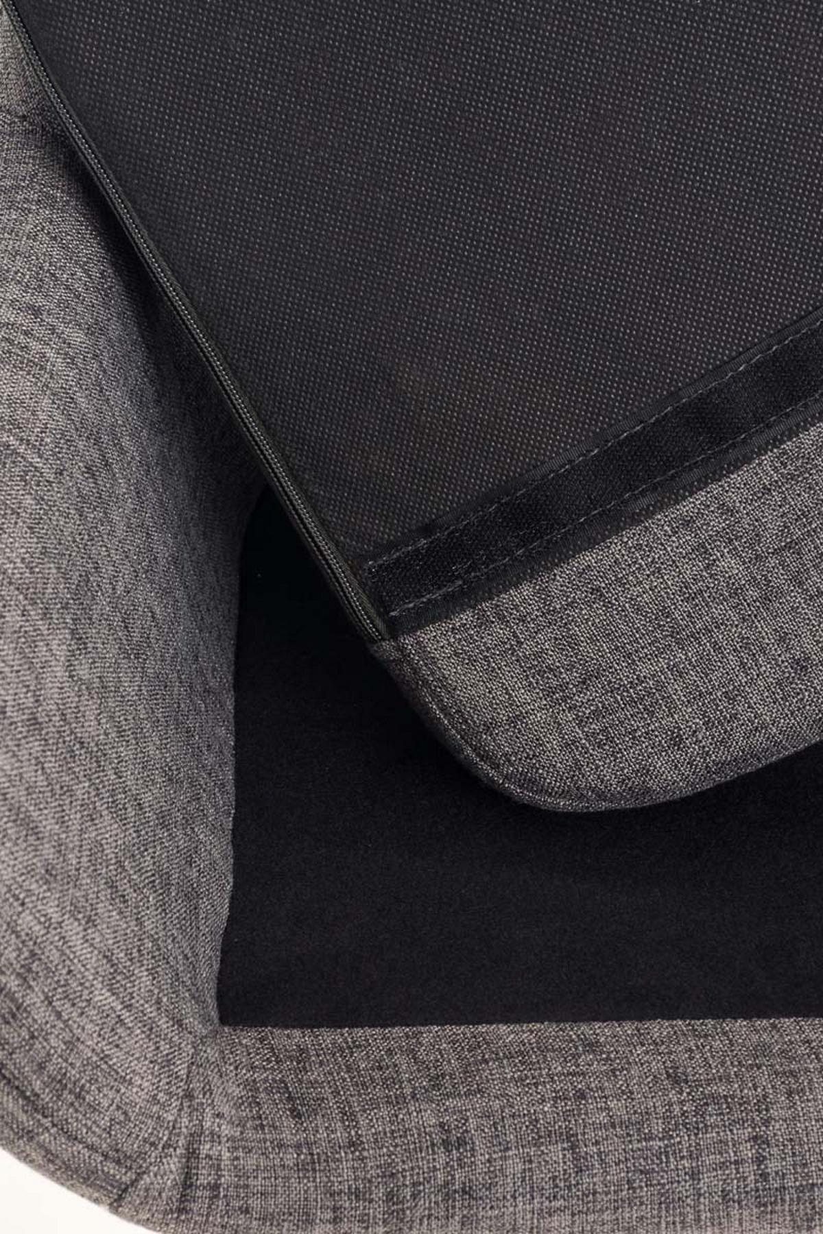 BARHOCKER Grande, Gestell Holz, Stoff Hellgrau - Braun/Grau, Holz/Textil (55/99/46cm) - TPFLiving