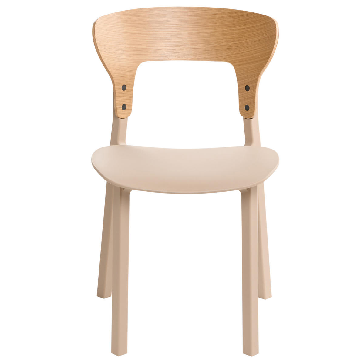 ESSZIMMERSTUHL 2er-Set Hellbeige Walden - Beige, Holzwerkstoff (48/79/52cm) - Beliani