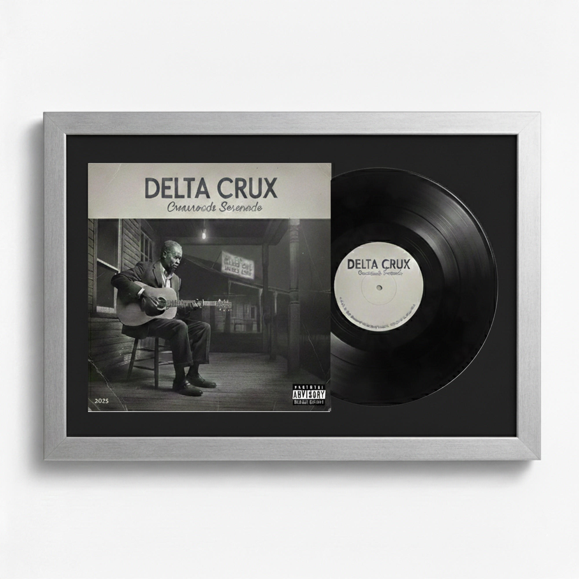 SCHALLPLATTEN RAHMEN 40/60 für Cover & Vinyl - Silberfarben, Holz (60/40cm) - K-Möbel