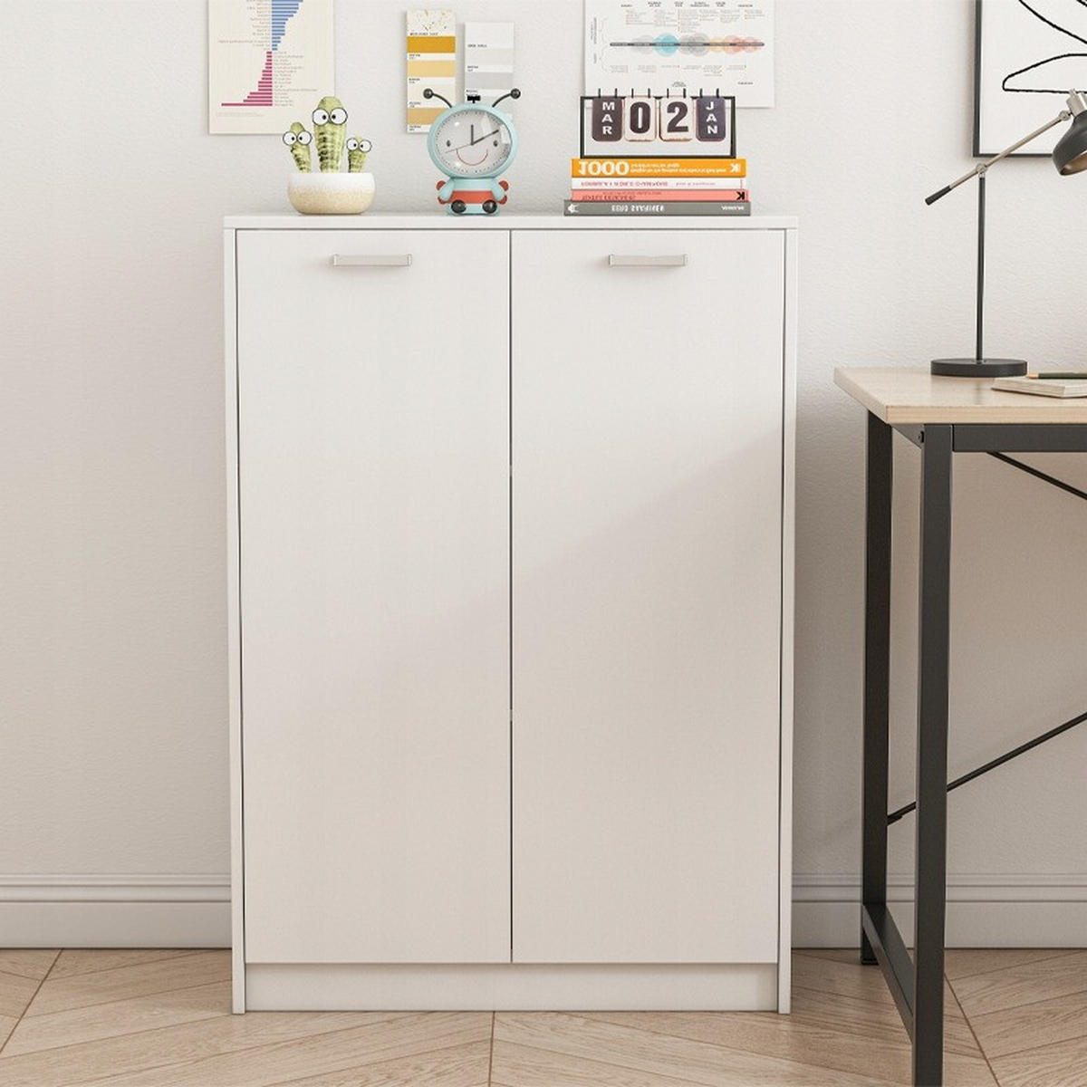 BÜCHERREGAL, weiß 77/35/108 cm - Weiß, Holzwerkstoff (77/108/35cm)