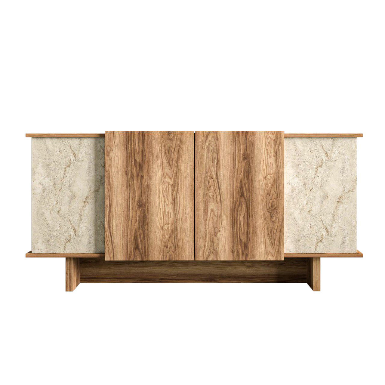 BUFFETSCHRANK diana beige - Beige, Holz (40/81/180cm) - Habitat Garten