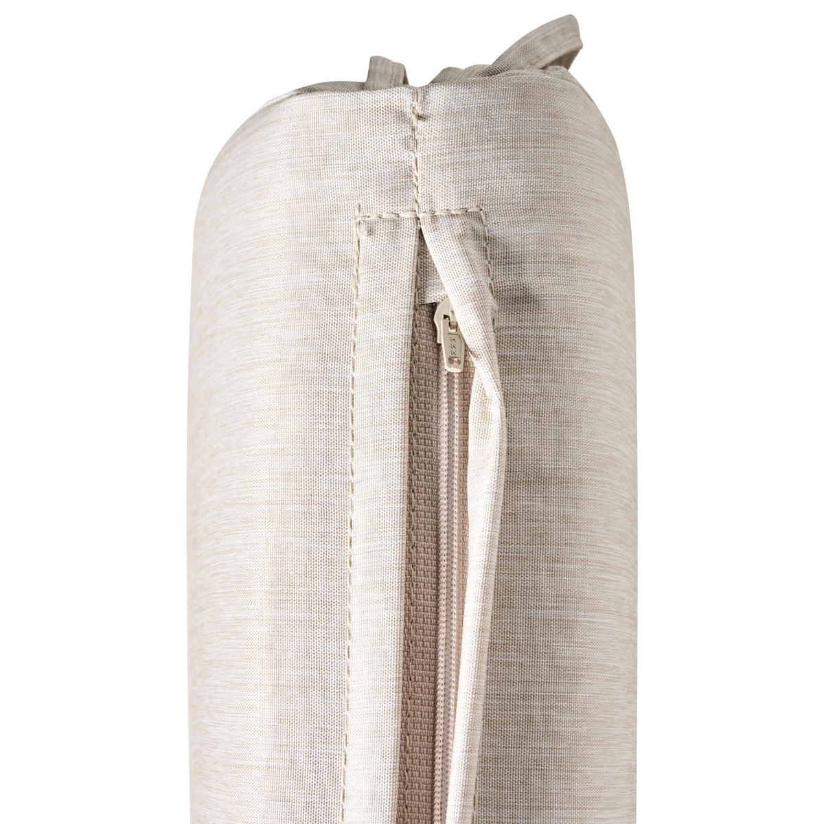 GARTENSTUHL 2er-Set Dunkelbraun/Hellbeige Amantea Premium - Dunkelbraun/Beige, Holz (54/105/69cm) - Beliani