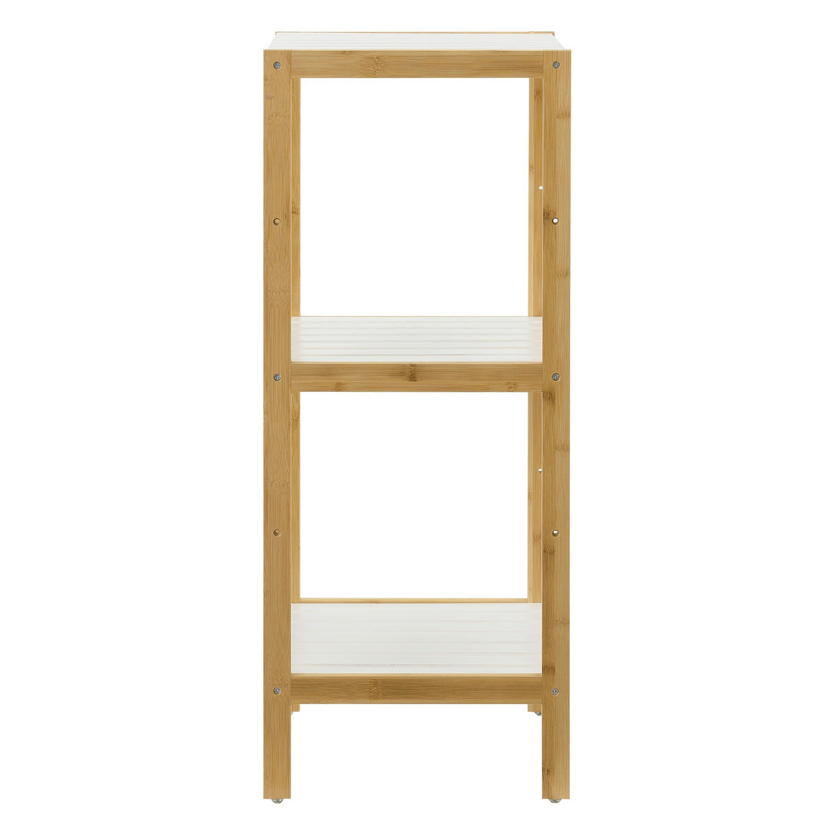 BADEZIMMERREGAL Balsfjord - Naturfarben/Weiß, Holz (33/80/34cm) - [en.casa]