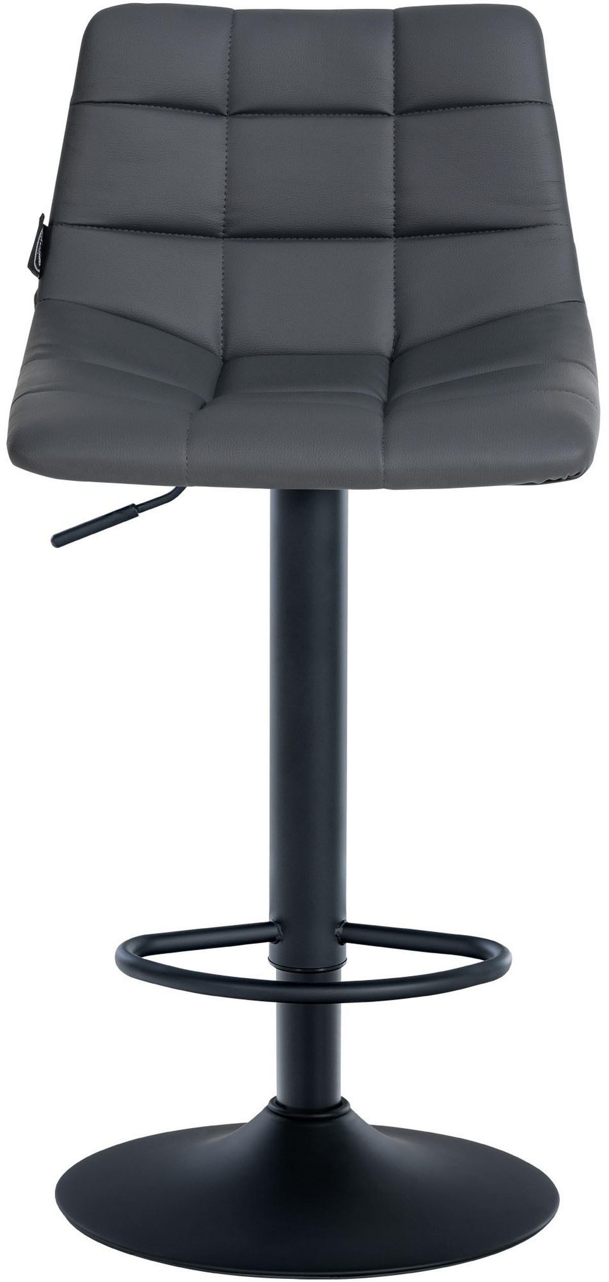 BARHOCKER Jerry Kunstleder 87-108,5x43x46,5 cm Grau - Grau, Leder (43/87/46.5cm) - furnicato