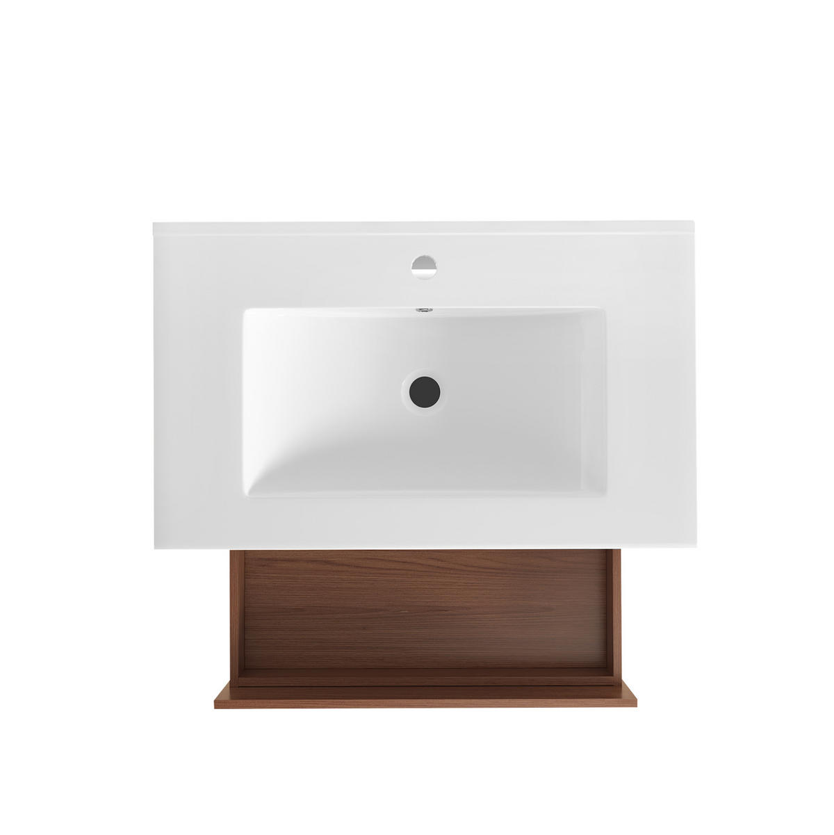 BADEZIMMERSCHRANK mit 2 Schubladen 75 cm Reddish Brown - Braun, Holzwerkstoff (46.5/52/76cm) - Beauniv