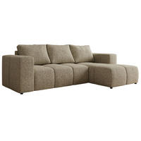 ROHOVÁ SEDAČKA MONIVA L - Taupe Strukturovaná látka - Pravá Strana - černá/béžová, textil/plast (266/164cm) - MKS