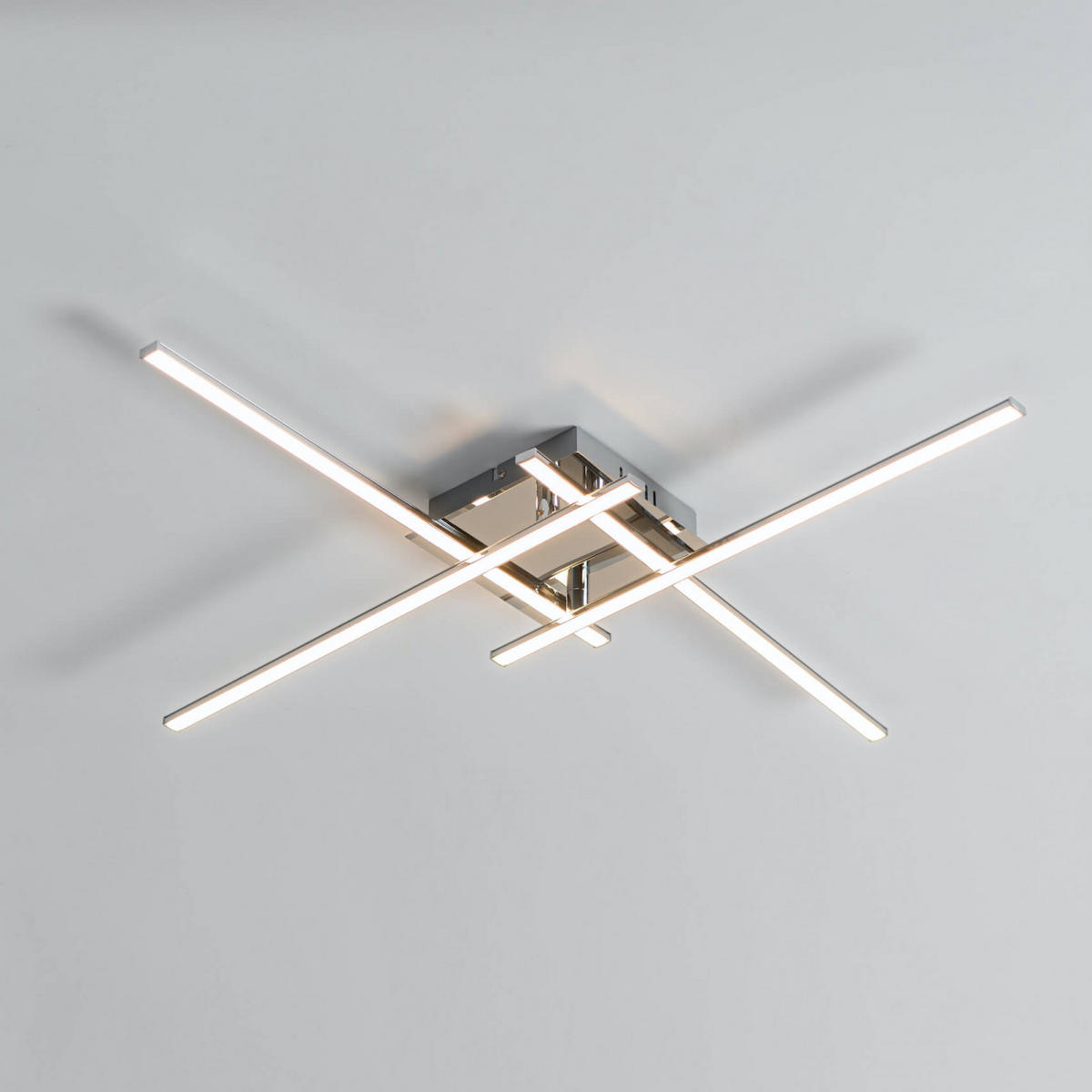 DECKENLEUCHTE Yuna, Silber/Chrom, 75cm - Chromfarben, Metall (75/75/8cm) - KOSILUM