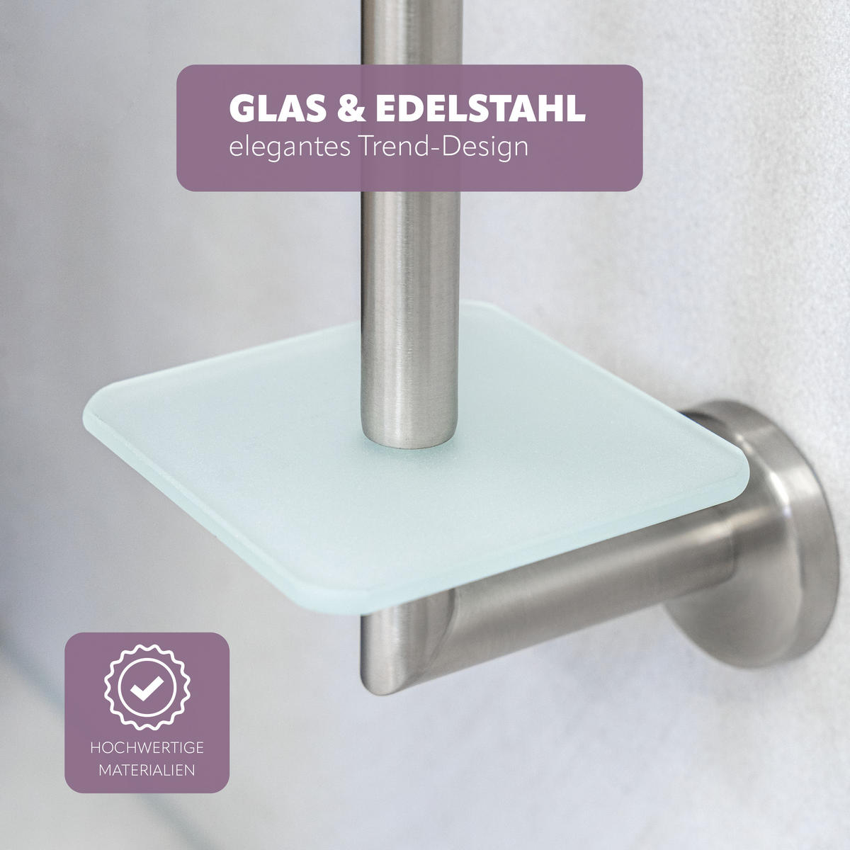 TOILETTENPAPIERHALTER PIAZZA, Edelstahl - Edelstahlfarben, Metall (10/29/14cm) - bremermann