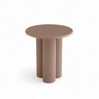 COUCHTISCH rund Mocha Mousse 50/50/55 cm - Hellbraun/Rotbraun, Holzwerkstoff (50/50/55cm) - Furnhouse