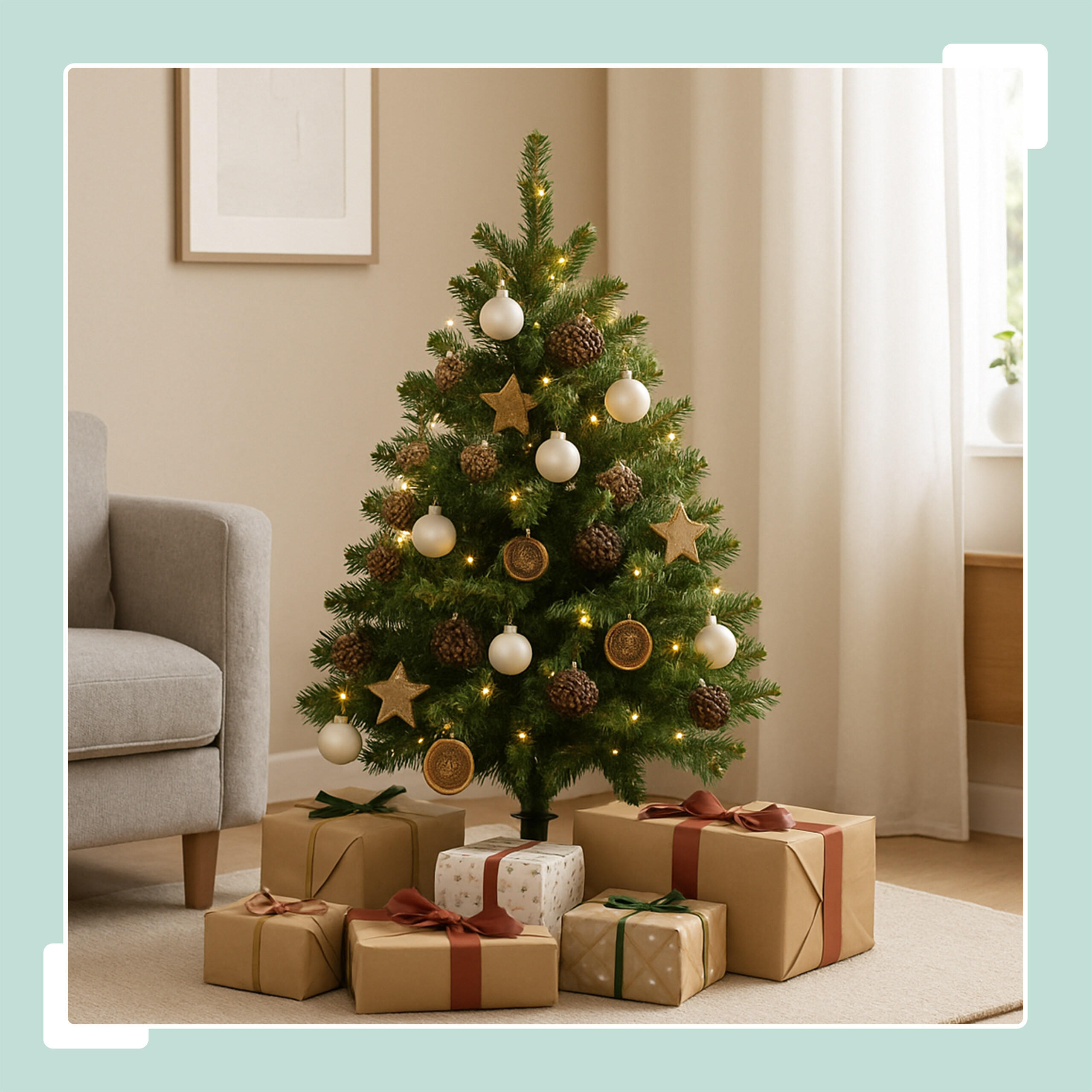KUNST-WEIHNACHTSBAUM - Dunkelgrün, Holz/Kunststoff (150cm) - Relaxdays