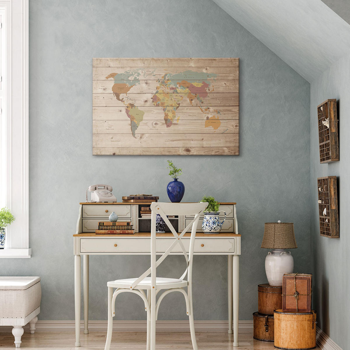 LEINWANDBILD Mehrfarbig 90x60 cm - Multicolor, Holz (90/60cm) - LUMASOUL