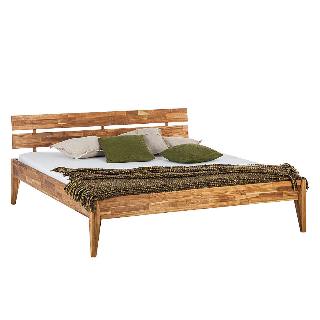 BETT - Massivholz - Eichefarben, Holz (160/200cm) - home24