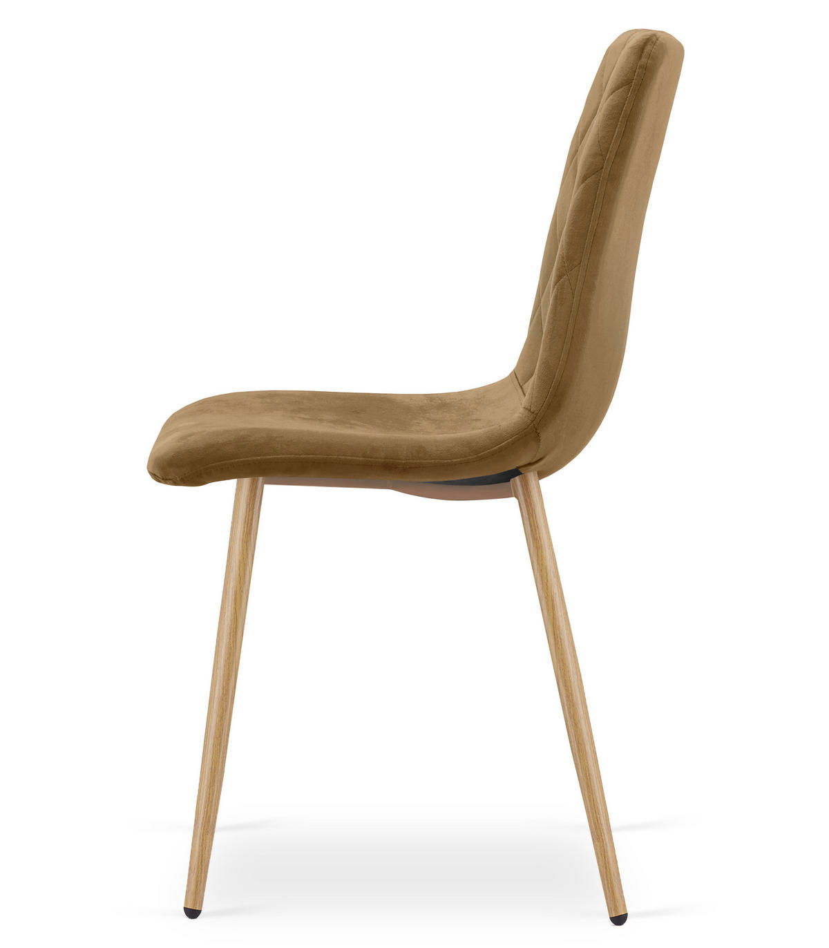 ESSZIMMERSTUHL 2-er Set TURIN brauner Sitz, Beine in Holzfarbe - Eichefarben/Braun, Textil (44.5/88.5/53cm) - Valora