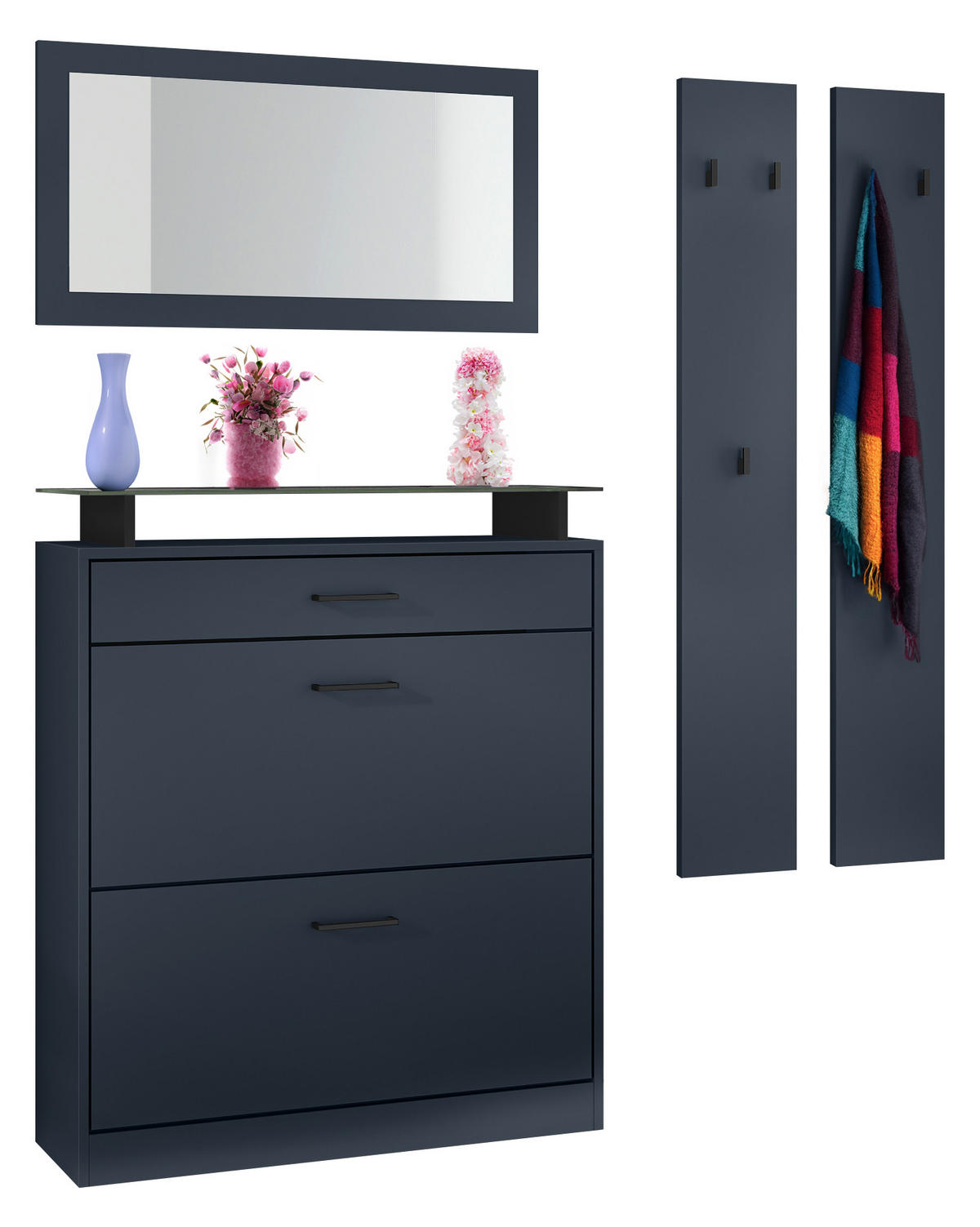 GARDEROBE Enigma Royal Blau - Dunkelblau, Holzwerkstoff (160/180/23cm) - Vladon