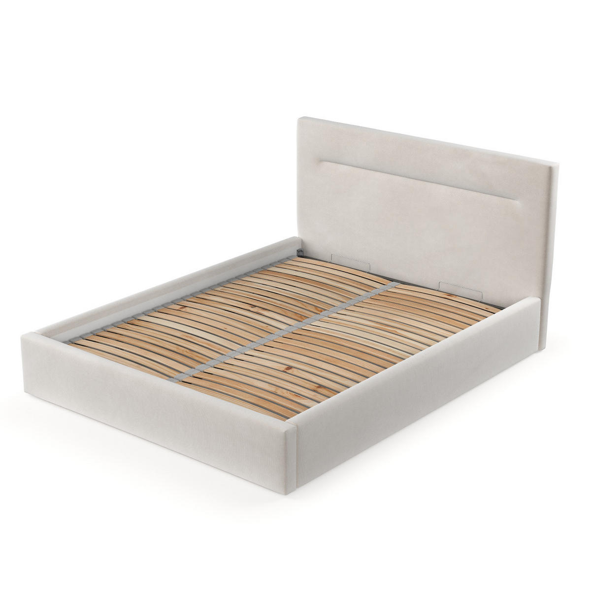 POLSTERBETT Liline 180/200 cm Creme im Paros Stoff - Creme/Schwarz, Holz/Holzwerkstoff (180/200cm) - AltaBeds