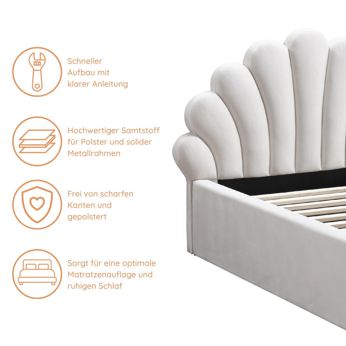 KINDERBETT 90x200 cm in Beige - Beige, Holzwerkstoff (90/200cm) - Kids Collective