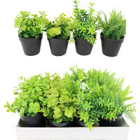 KUNSTPFLANZEN 16-tlg. - Grün, Kunststoff (16cm) - FURNARO