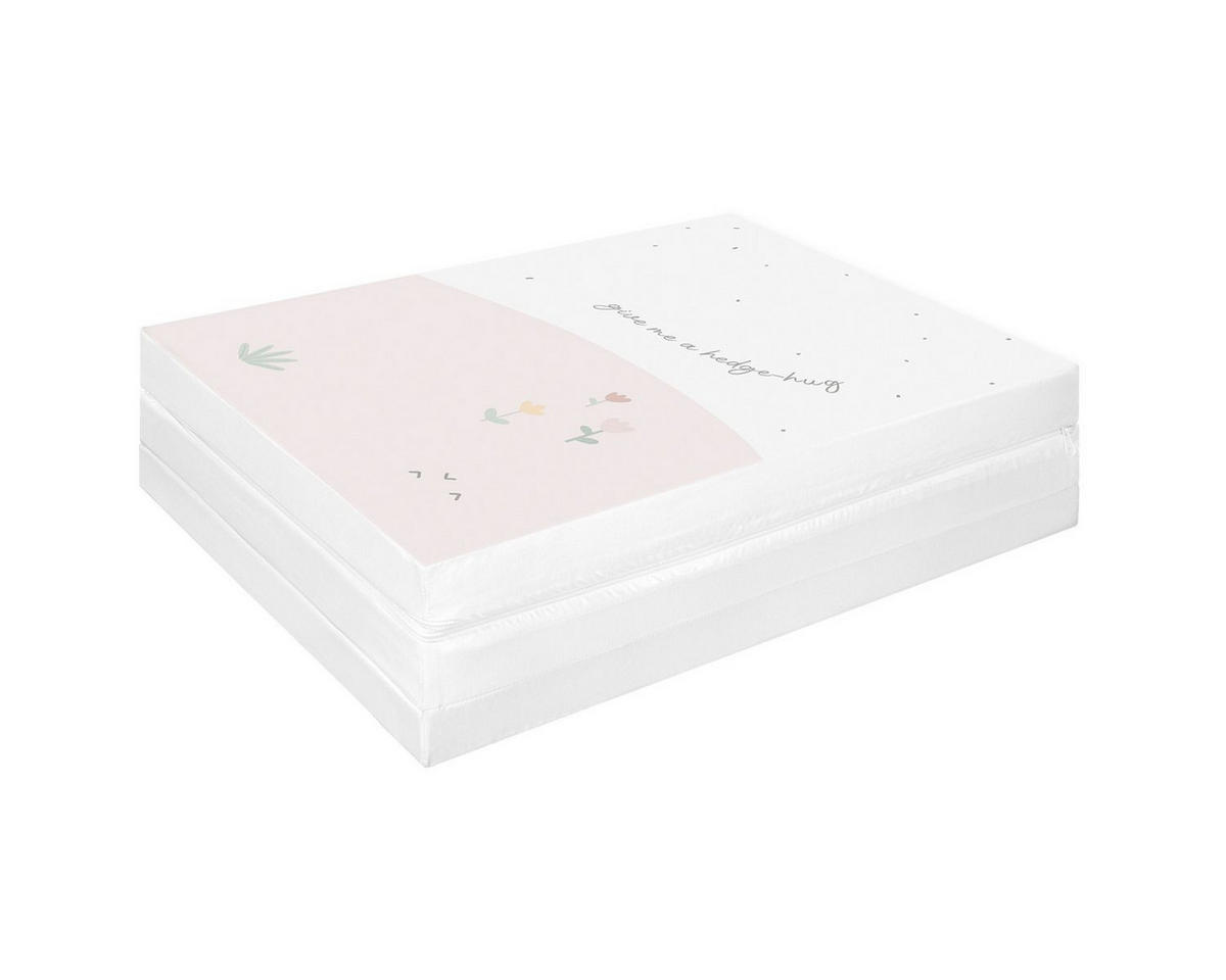 BABYBETT FALTMATRATZE Tiere rosa 120 x 60 x 5 cm Baumwolle Reißverschluss - Rosa, Textil (60/120cm) - Kikka boo