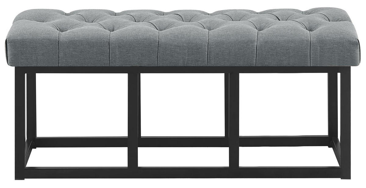 SITZBANK Mexico Stoff Dunkelgrau - Dunkelgrau, Textil (100/46/38cm) - DELUKE