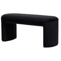 SITZBANK Samt Schwarz - Schwarz, Textil (90/41/35cm) - Nordlys